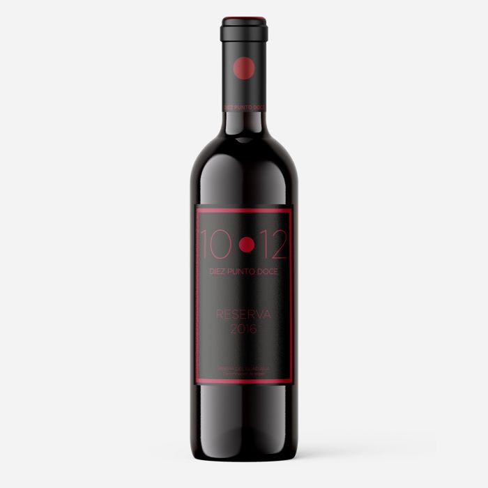 Vino tinto Reserva Diez punto Doce