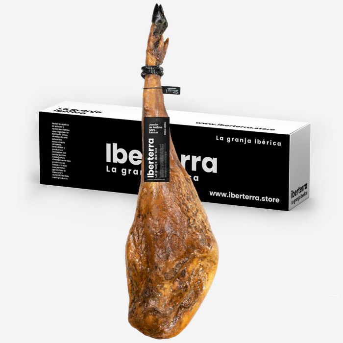 Jamón de bellota 100% ibérico Iberterra de 7 kg loncheado a cuchillo