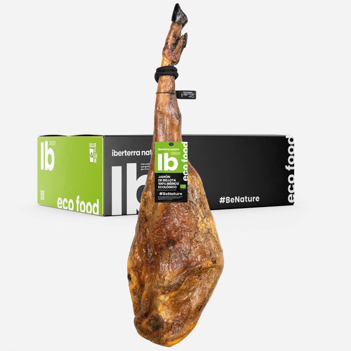 Jamón de bellota 100% ibérico ecológico Iberterra Nature a cuchillo