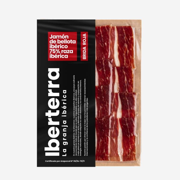Jamón de bellota ibérico 75%-50% raza Iberterra