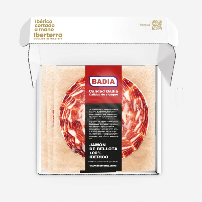 Jamon de bellota 100% ibérico Badia loncheado a cuchillo oferta