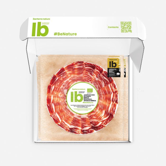 Jamón de cebo campo ibérico ecológico Iberterra Nature a cuchillo