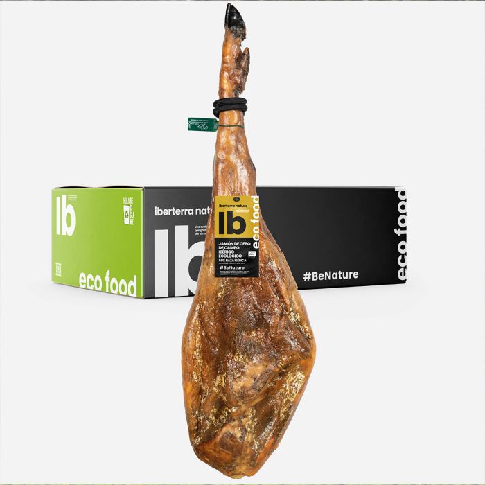 Jamón de cebo campo ibérico ecológico Iberterra Nature a cuchillo