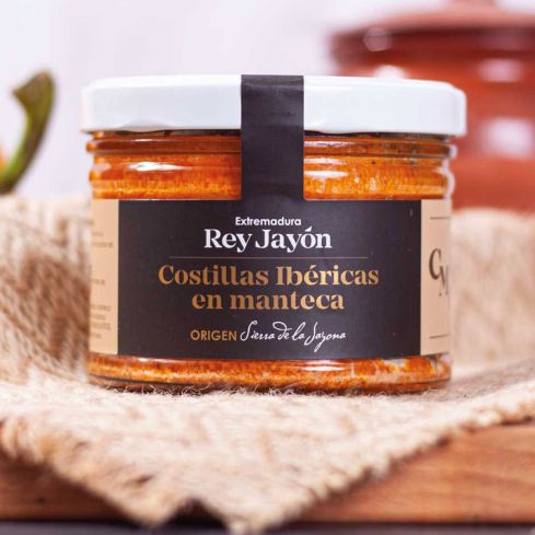 Costilla ibérica en manteca colorá