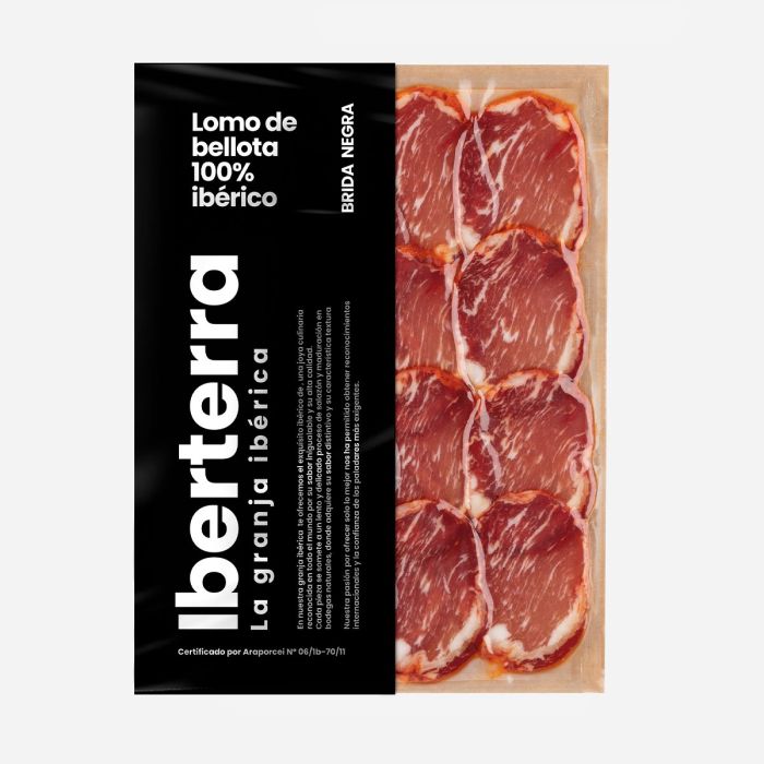 Lomo de bellota 100% ibérico loncheado 