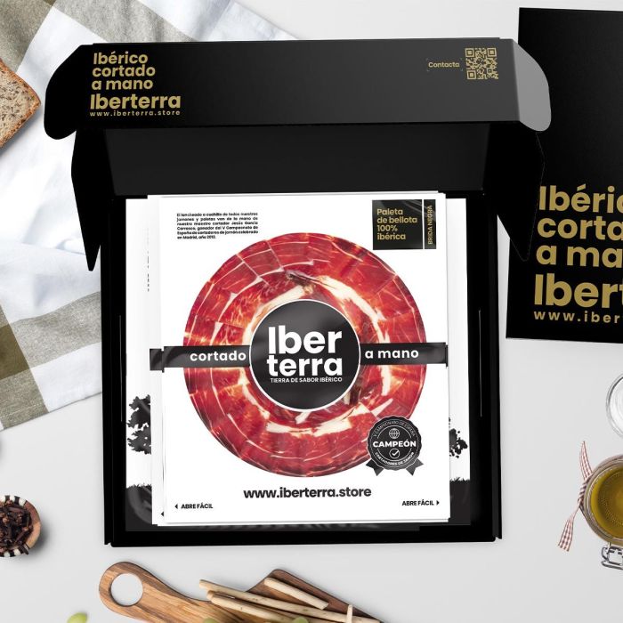 Paleta de bellota 100% ibérica en oferta. Loncheado a cuchillo Gratis