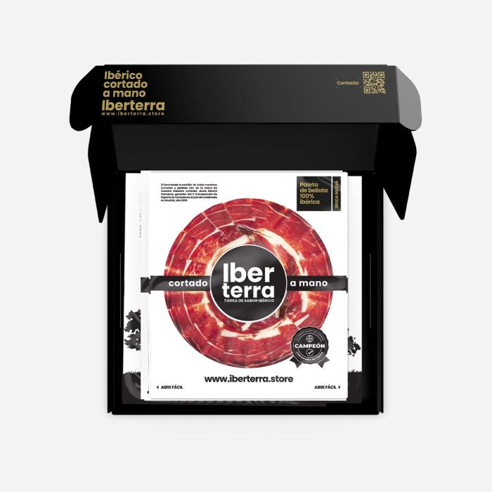 Paleta de bellota 100% ibérica en oferta. Loncheado a cuchillo Gratis